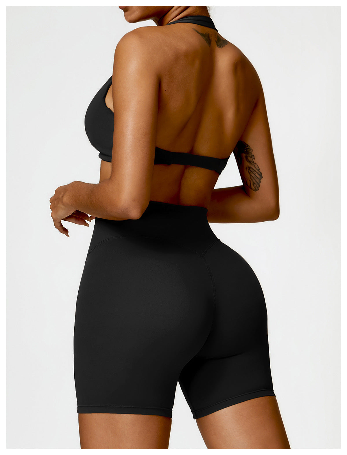 Winter Tight Beauty Back Yoga Suit Quick-drying Workout Clothes Outdoor Running Sports Suit