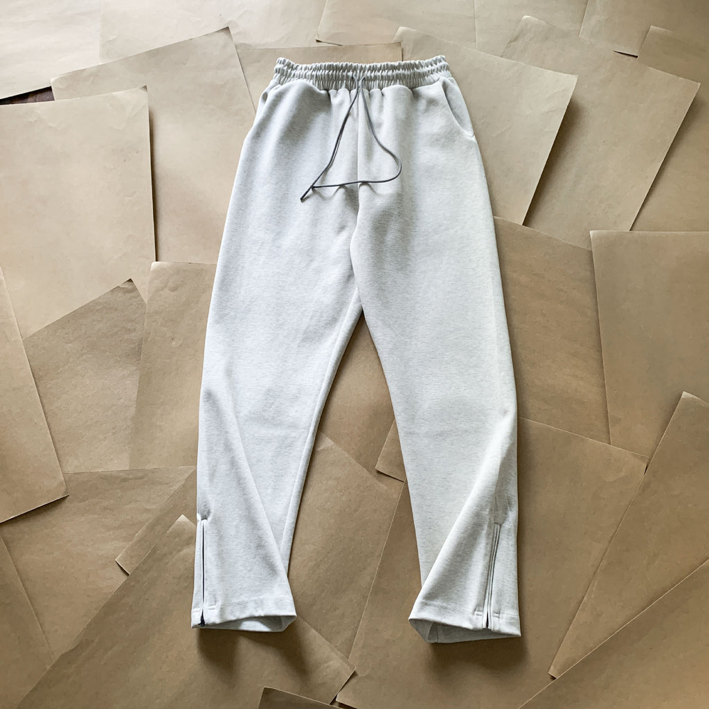 Men's Straight Reversible Zipper Slit Sweatpants