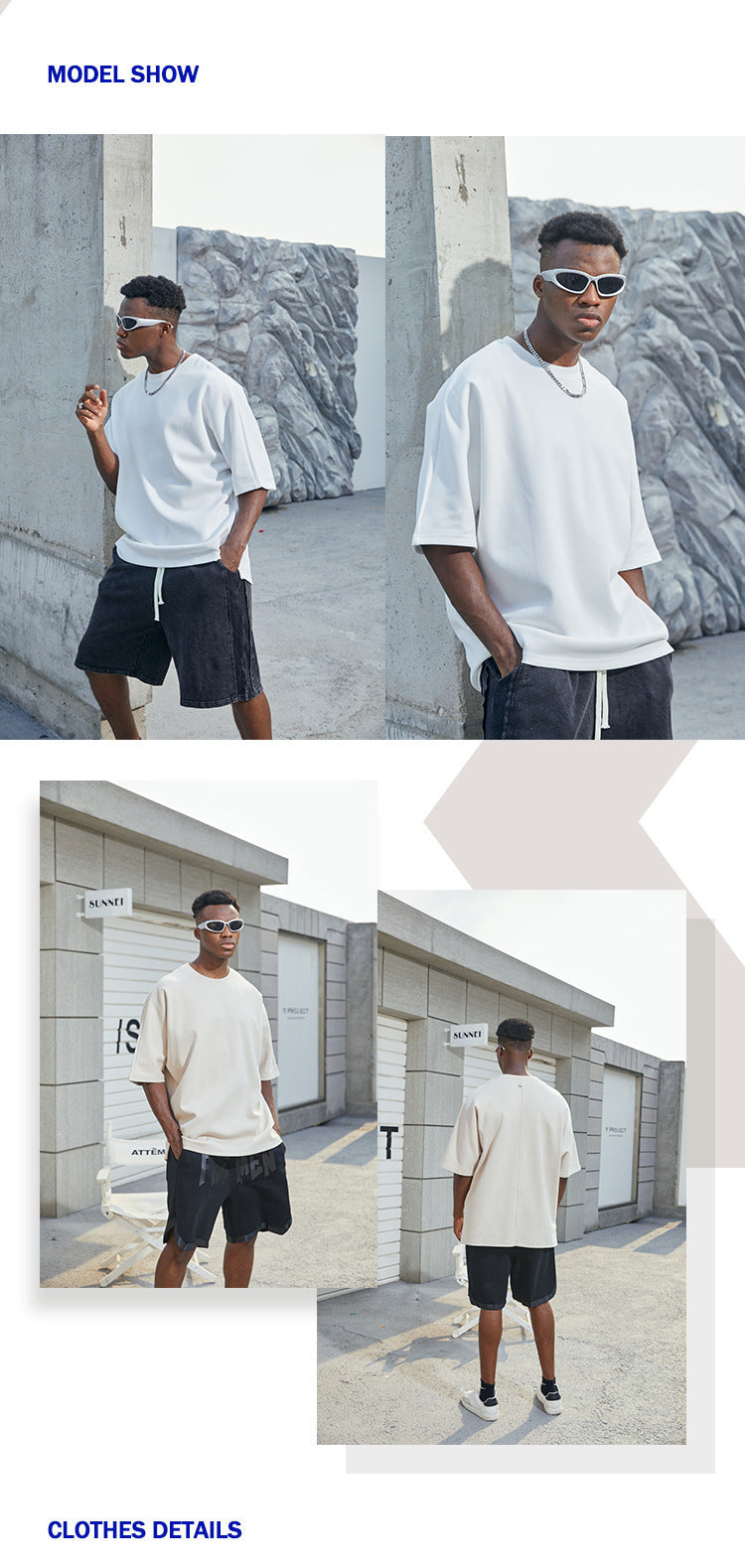 Air Cotton Plus Size 280g Loose T-shirt With Sleeves