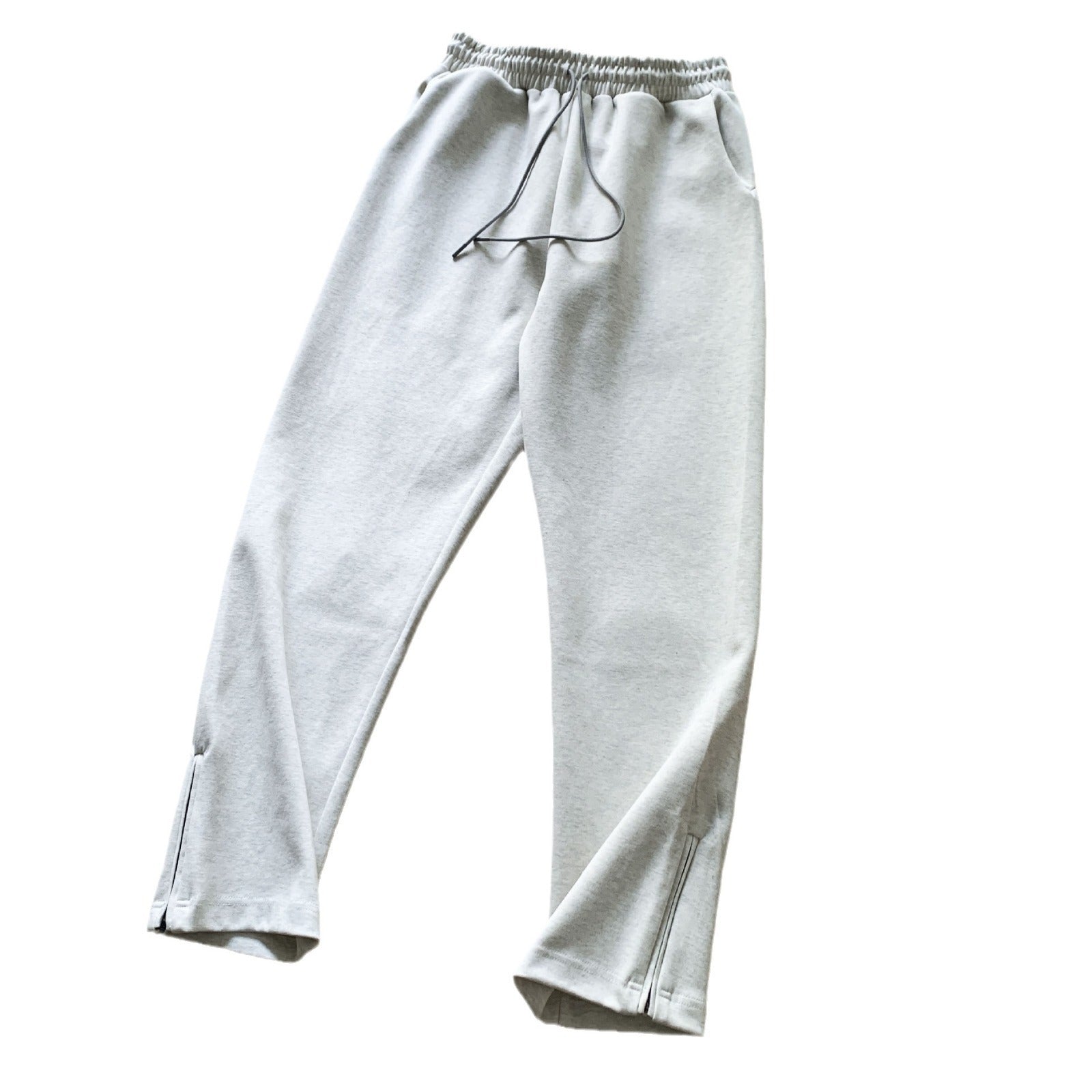 Men's Straight Reversible Zipper Slit Sweatpants