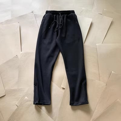 Men's Straight Reversible Zipper Slit Sweatpants