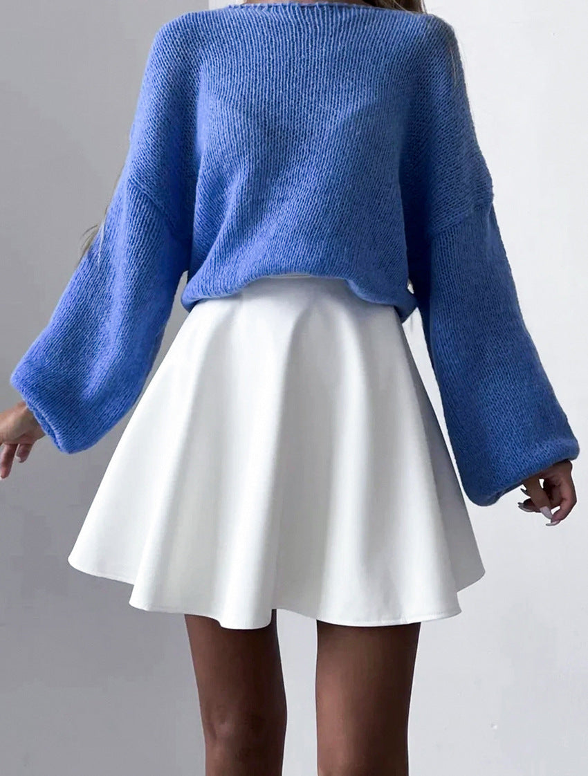 Women's Fashionable Temperamental All-match A- Line Skirt
