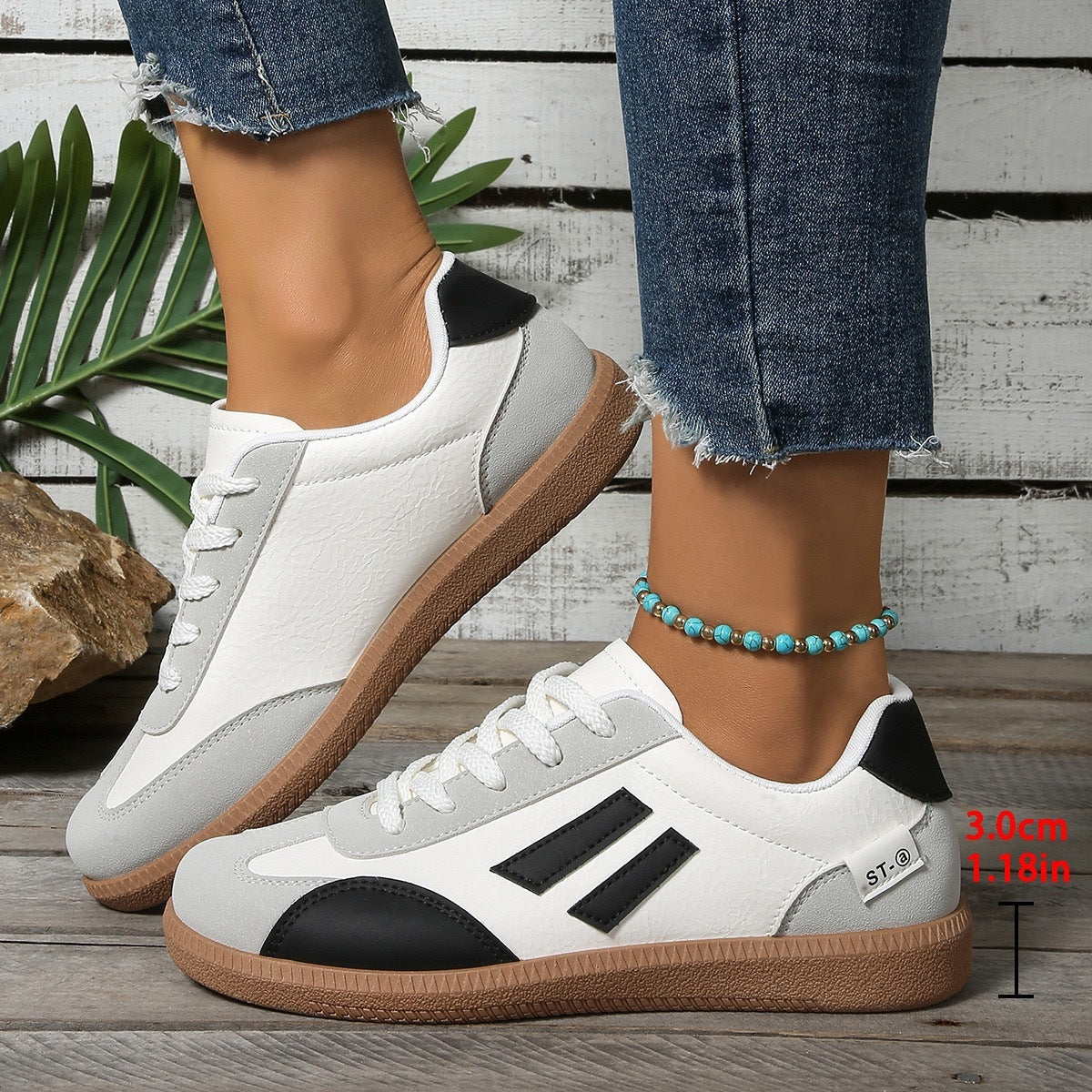 European And American Retro Color Matching Plus Size German Training Shoes Sneaker