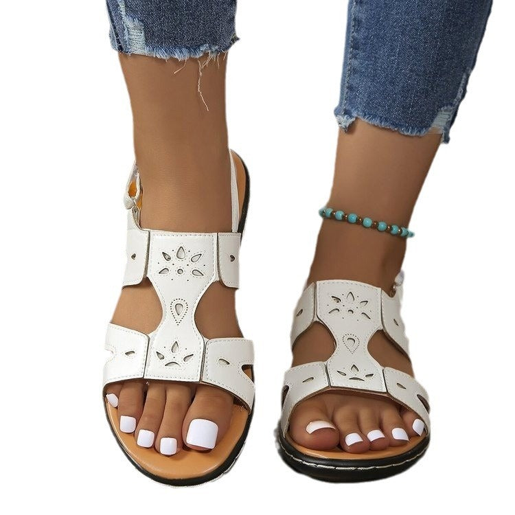 Platform Wedge Velcro Buckle Sandals