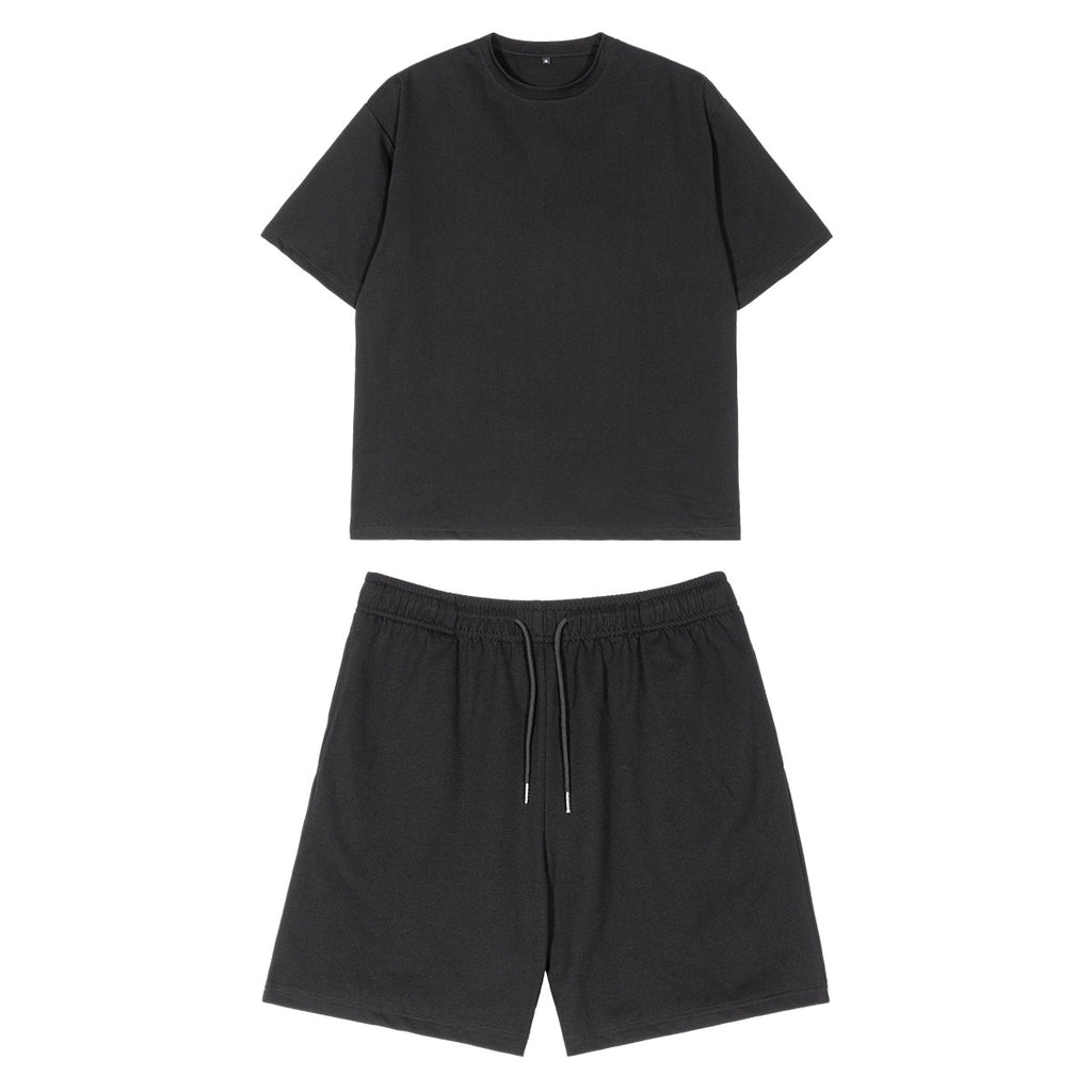 Cotton Short Sleeve T-shirt Shorts Set Casual 2-piece Set