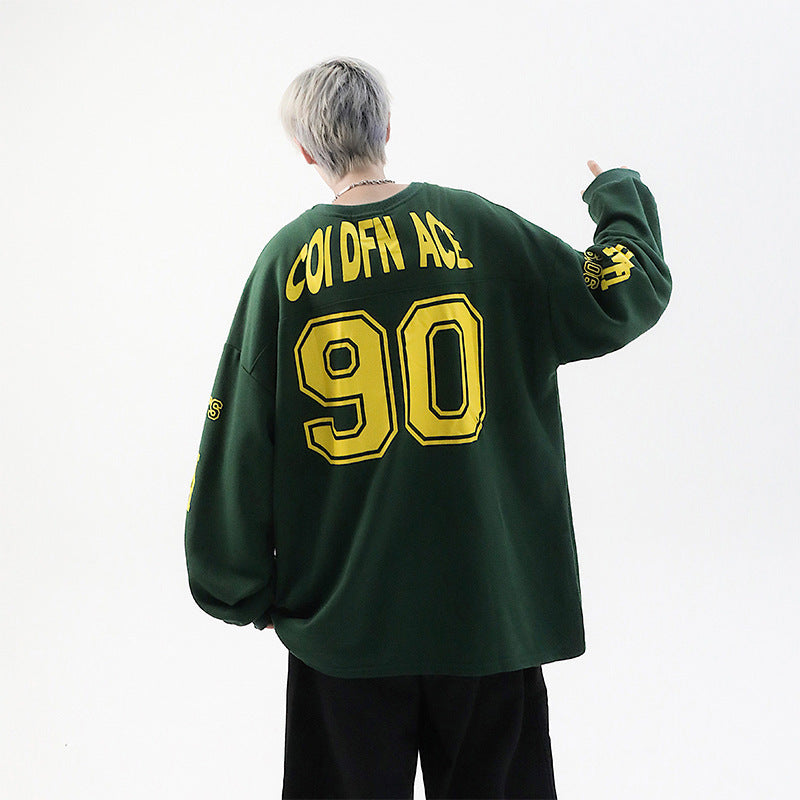American Retro Street Pullover Sweater Print