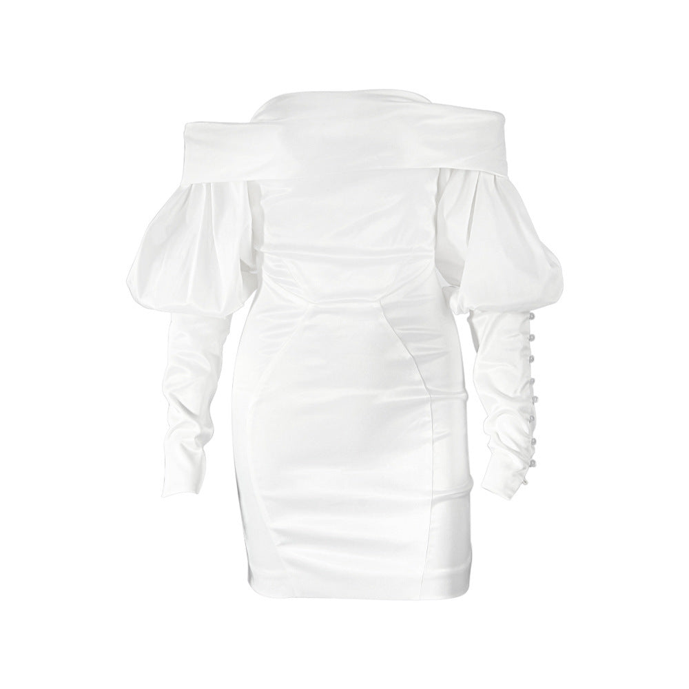Fashion sexy European and American long sleeve dress
