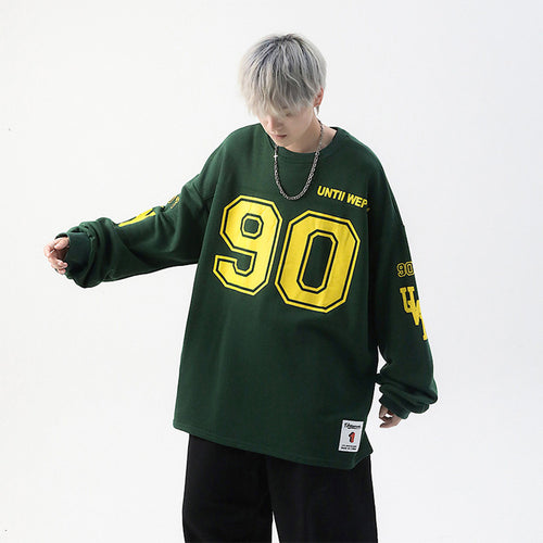 American Retro Street Pullover Sweater Print