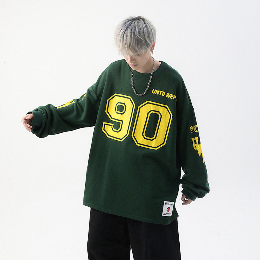 American Retro Street Pullover Sweater Print