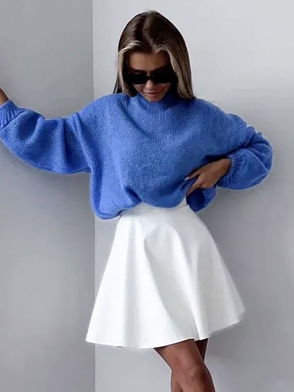 Women's Fashionable Temperamental All-match A- Line Skirt
