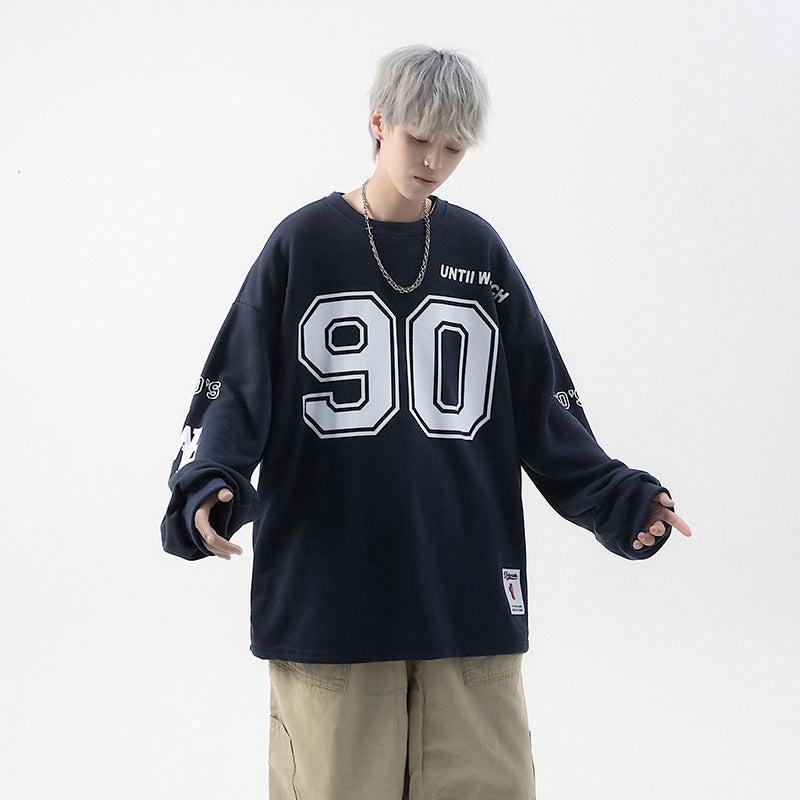 American Retro Street Pullover Sweater Print