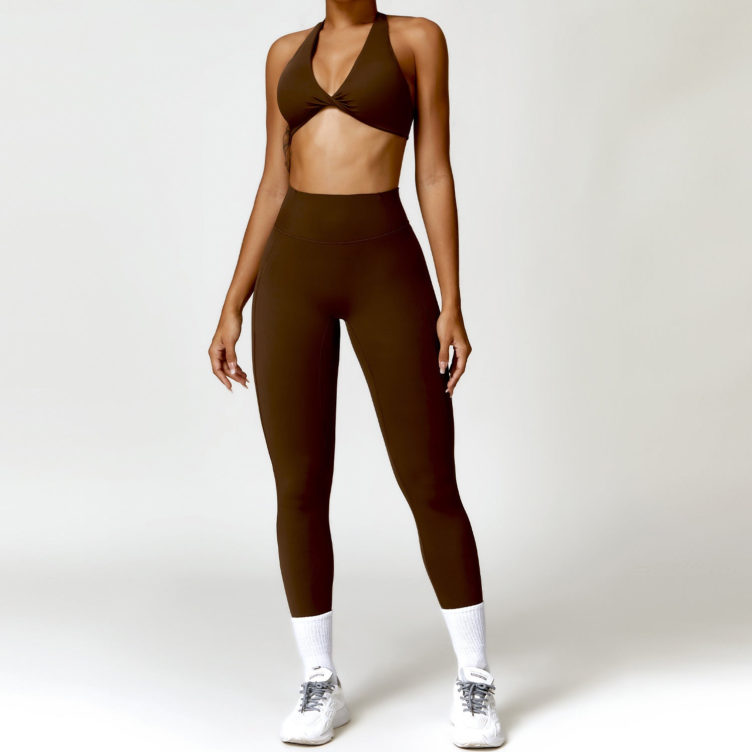 Winter Tight Beauty Back Yoga Suit Quick-drying Workout Clothes Outdoor Running Sports Suit
