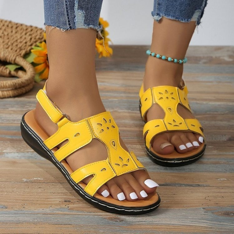 Platform Wedge Velcro Buckle Sandals