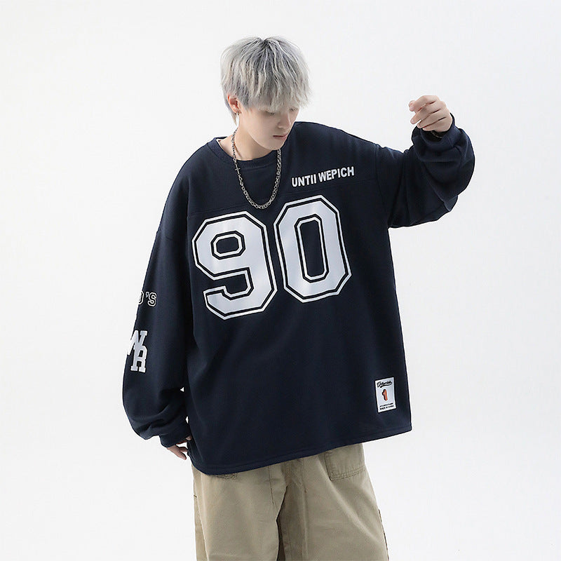 American Retro Street Pullover Sweater Print