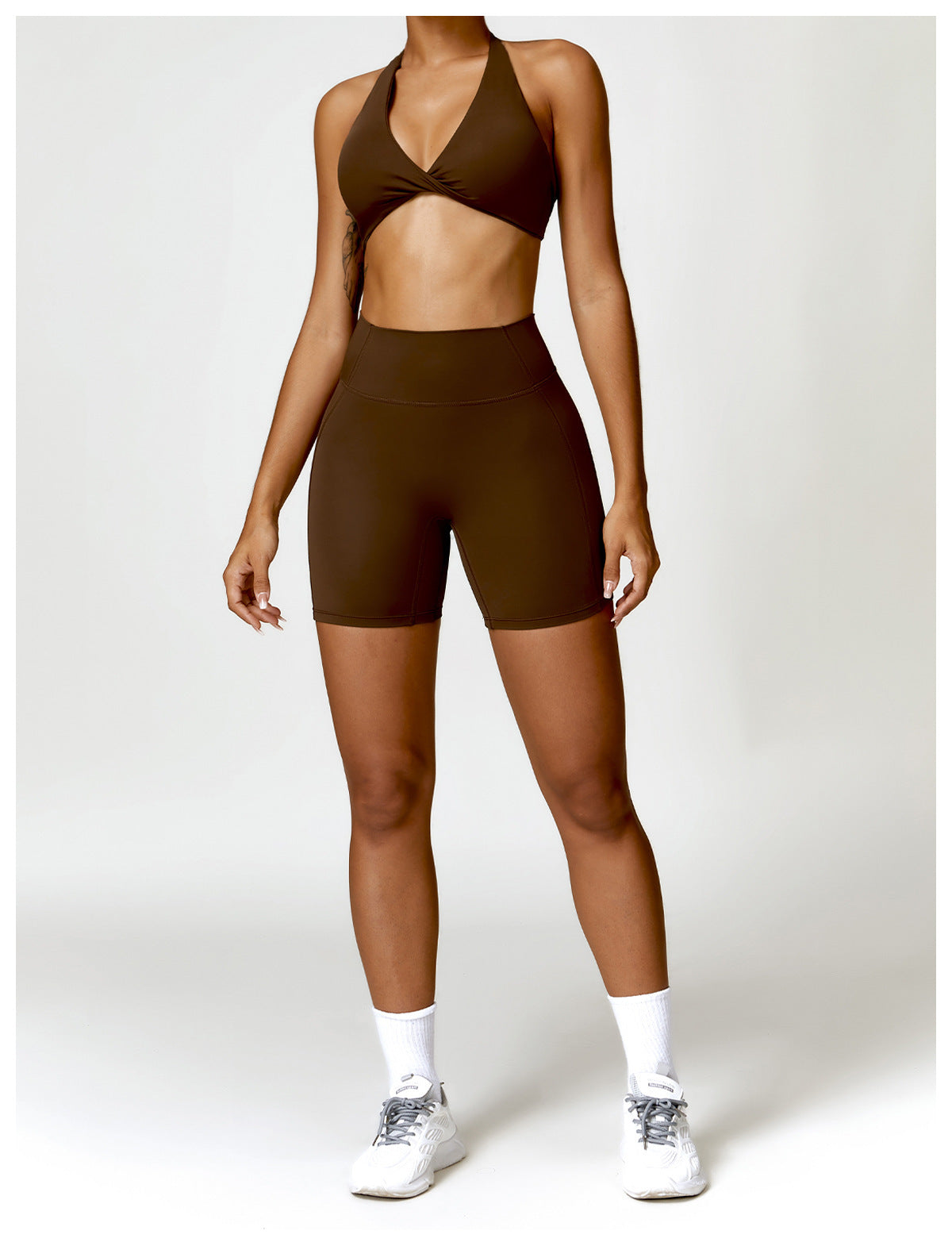 Winter Tight Beauty Back Yoga Suit Quick-drying Workout Clothes Outdoor Running Sports Suit